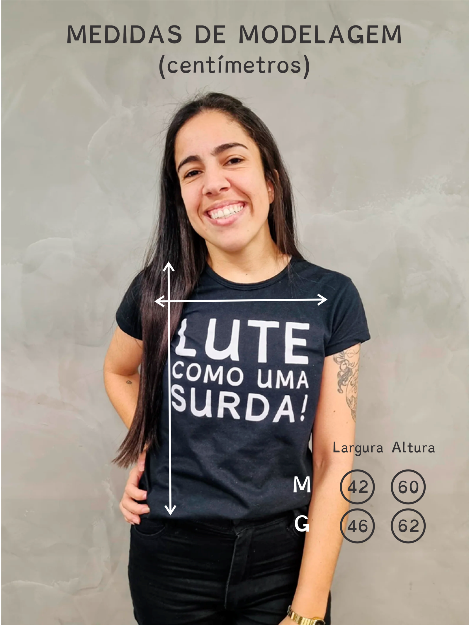 Camiseta baby look "Lute como uma surda!" - Imagem 2